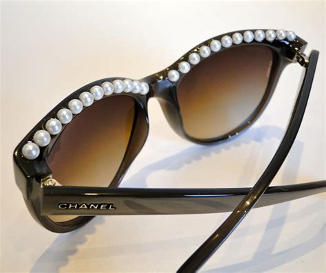 chanel glasses with pearl on side|authentic Chanel eyeglass frames.